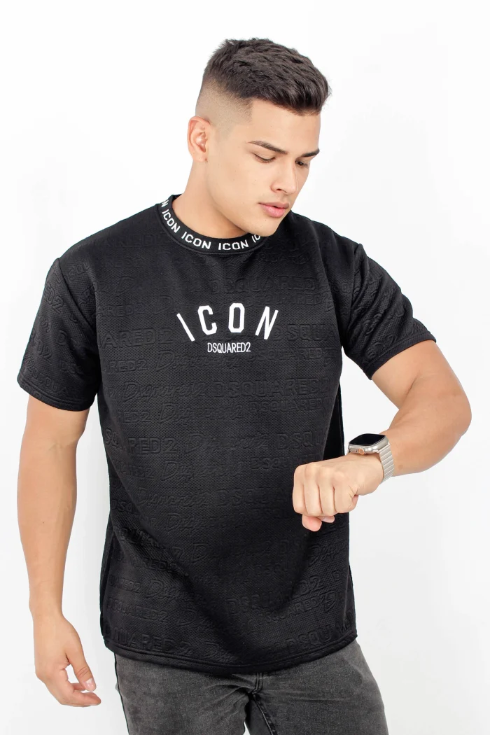 Camiseta para hombre texturizada manga corta ICON DISQUARED