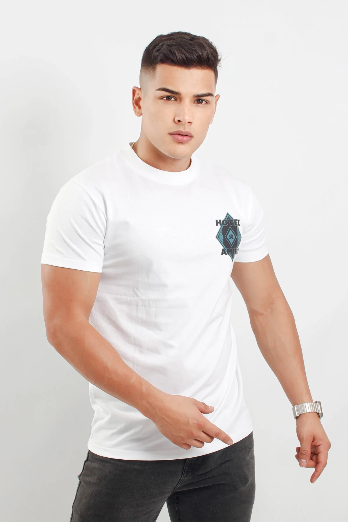 Camiseta para hombre manga corta HOTEL AMIRI - Imagen 3