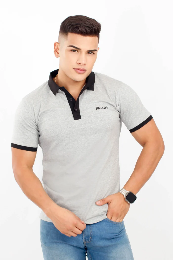 Camiseta tipo polo manga corta PRADA