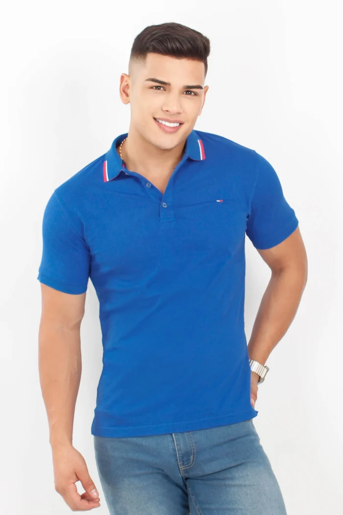 Camiseta tipo polo manga corta, cuello texturizado TOMMY HILFIGER