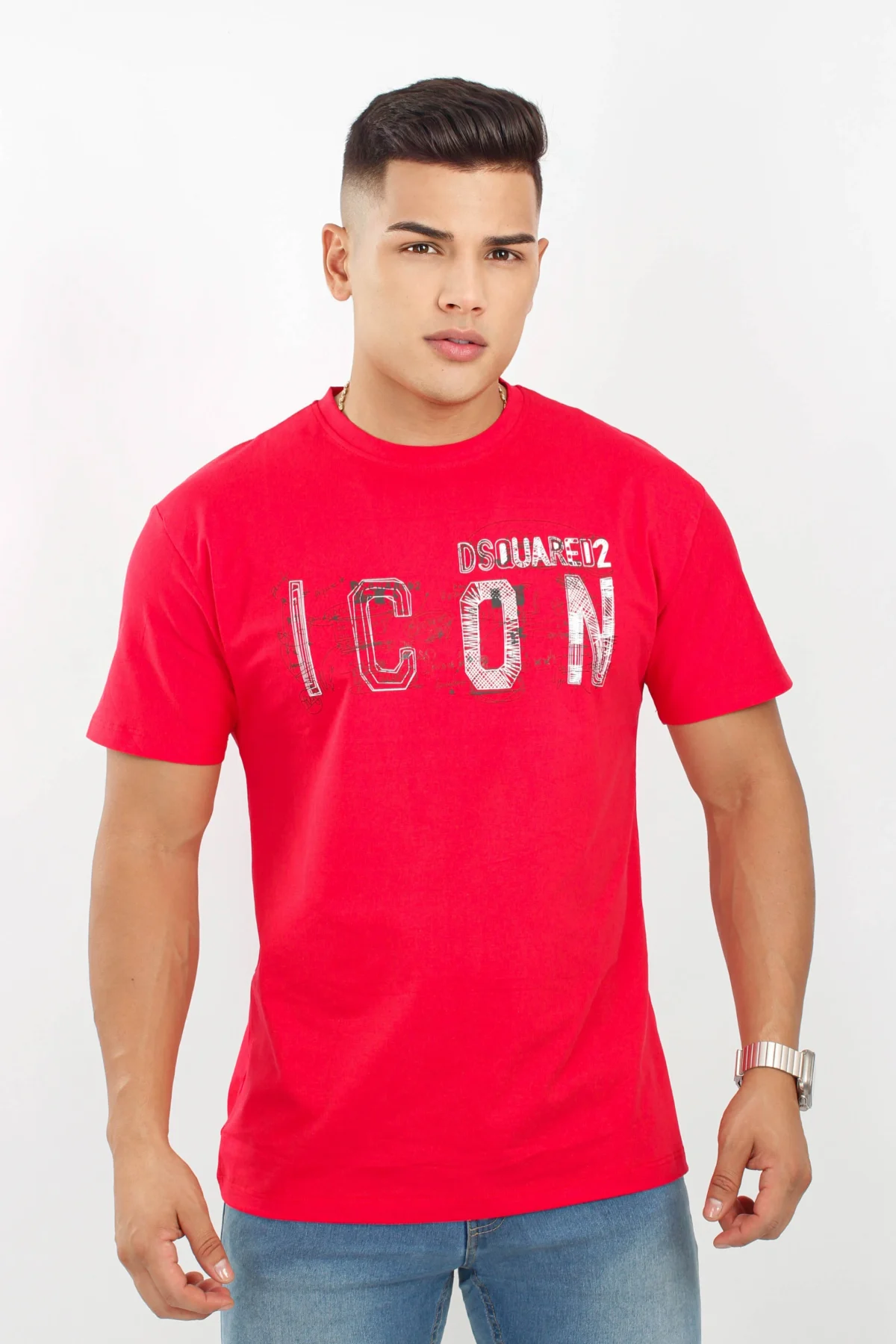 Camiseta manga corta, estampada, cuello redondo ICON DISQUARED