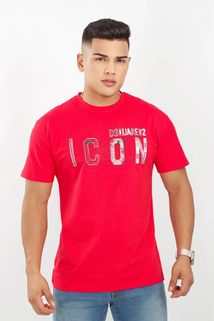 Camiseta manga corta, estampada, cuello redondo ICON DISQUARED