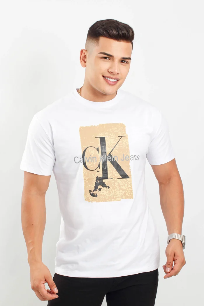 Camiseta manga corta, estampada, cuello redondo CALVIN KLEIN