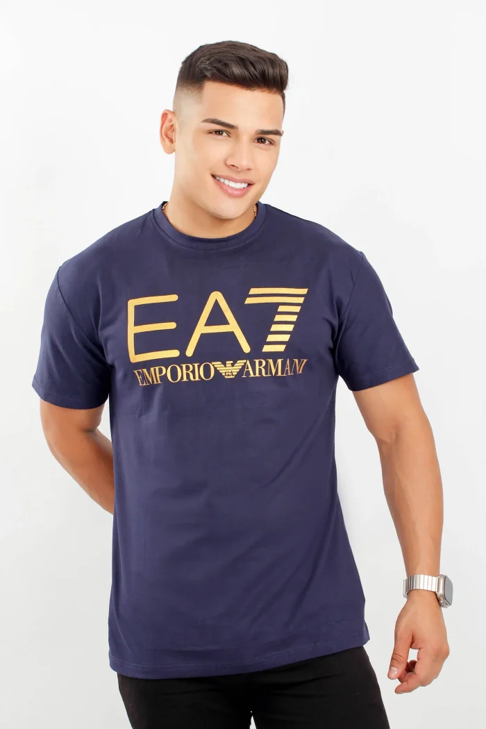 Camiseta manga corta, estampada, cuello redondo EMPORIO ARMANI