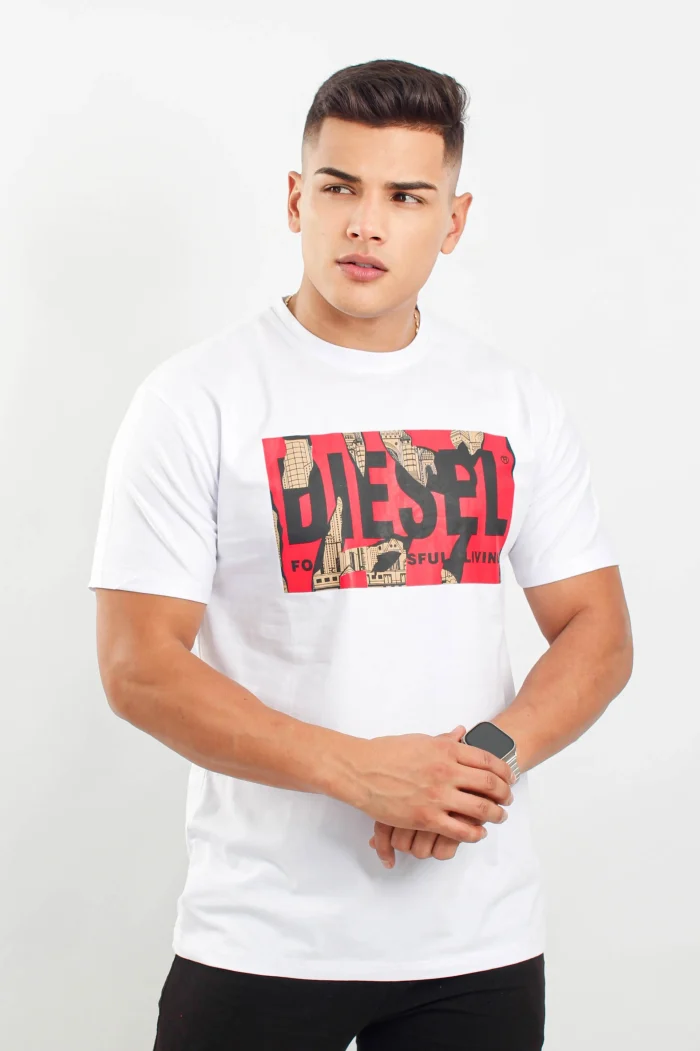 Camiseta manga corta, estampada, cuello redondo DIESEL