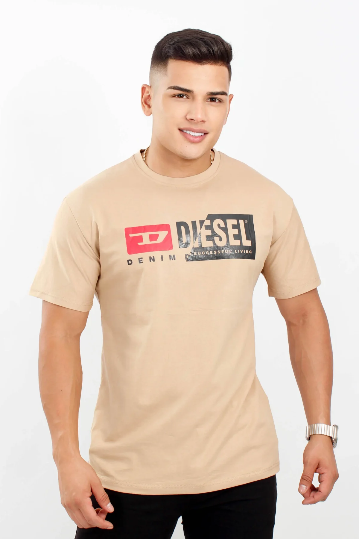Camiseta manga corta, estampada, cuello redondo DIESEL DENIM
