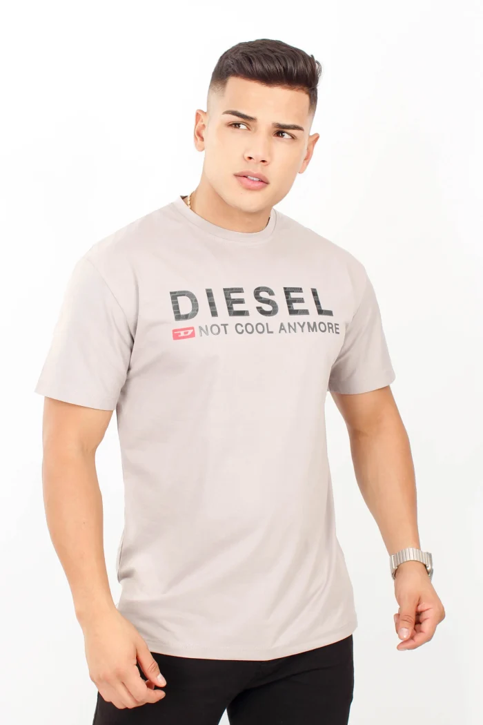 Camiseta manga corta, estampada, cuello redondo básica DIESEL